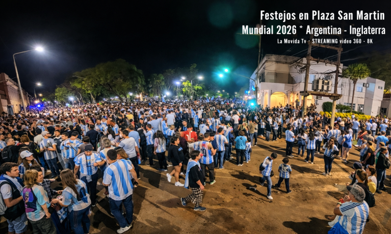 Santo Tomé festejó el Triunfo de Argentina vs Inglaterra.